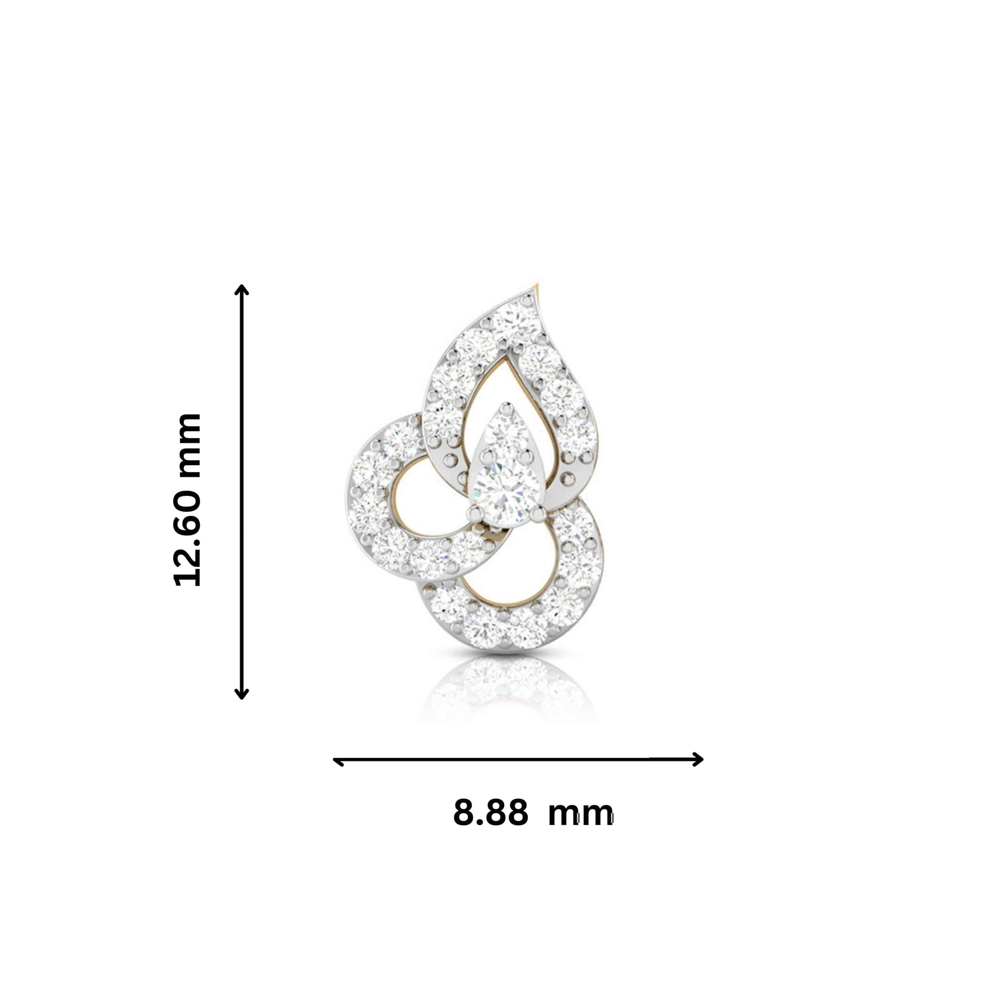 Party wear earrings design Citron Lab Grown Diamond Earrings Fiona Diamonds