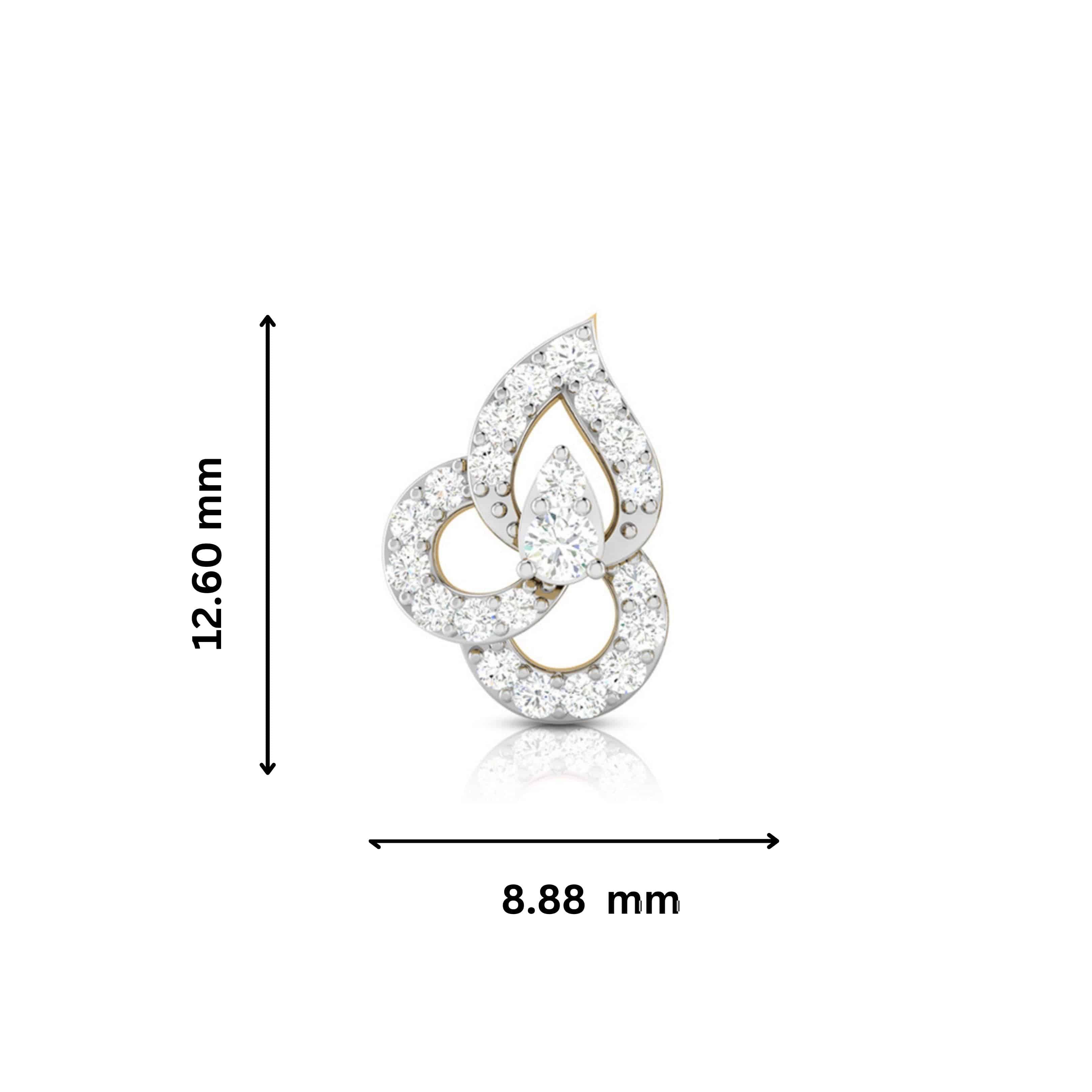 Party wear earrings design Citron Lab Grown Diamond Earrings Fiona Diamonds