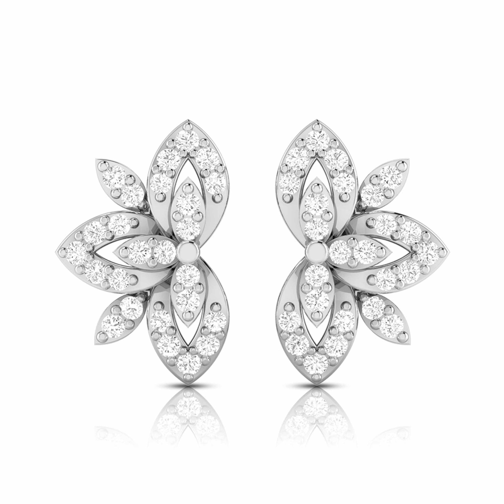 Earrings flower design Floro Lab Grown Diamond Earrings Fiona Diamonds