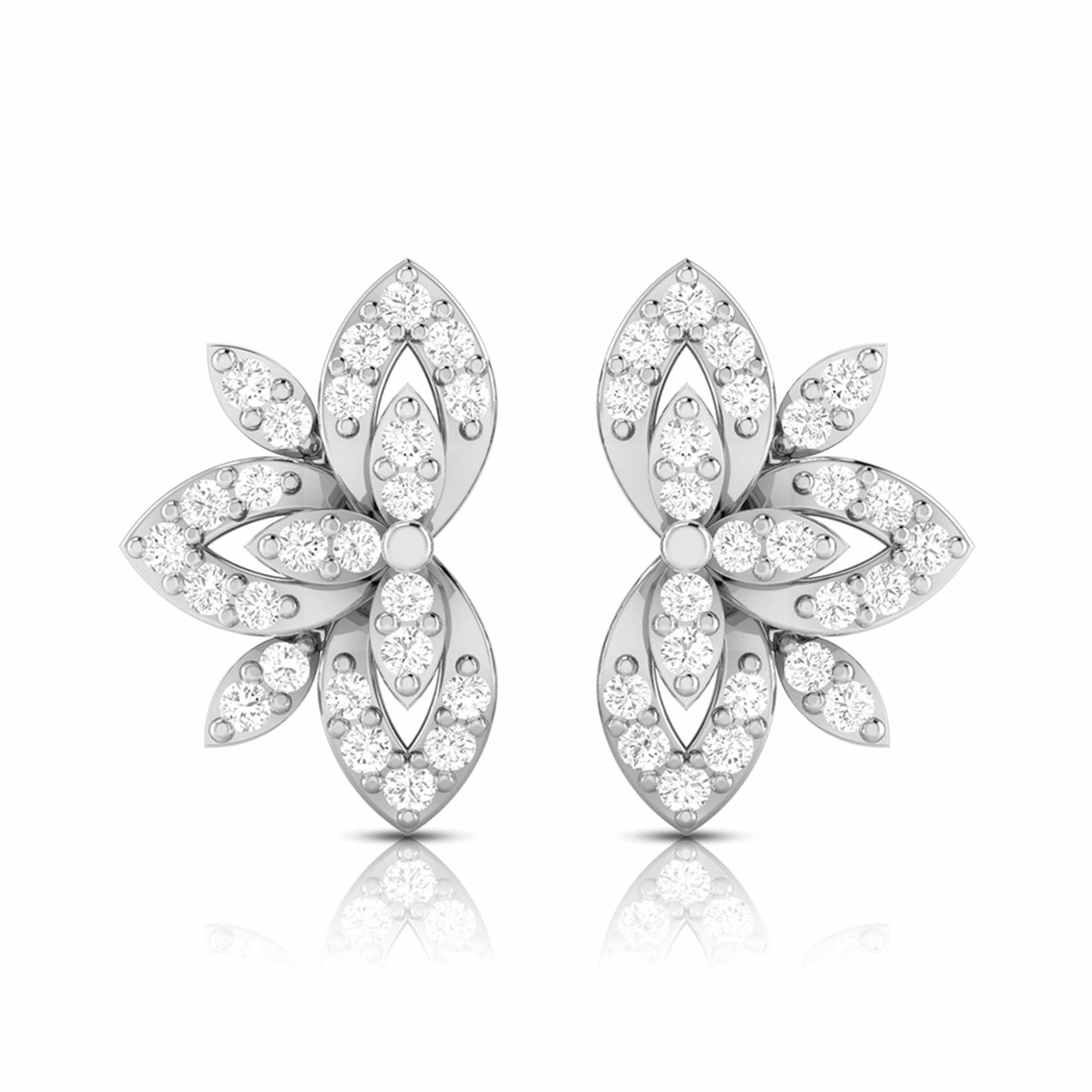 Earrings flower design Floro Lab Grown Diamond Earrings Fiona Diamonds