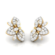 Earrings flower design Floro Lab Grown Diamond Earrings Fiona Diamonds