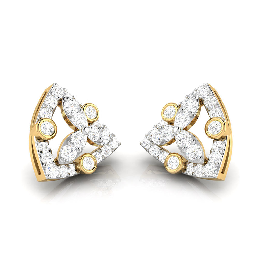Latest earrings design Triage Lab Grown Diamond Earrings Fiona Diamonds