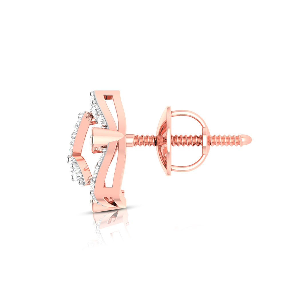 Latest earrings design Triage Lab Grown Diamond Earrings Fiona Diamonds