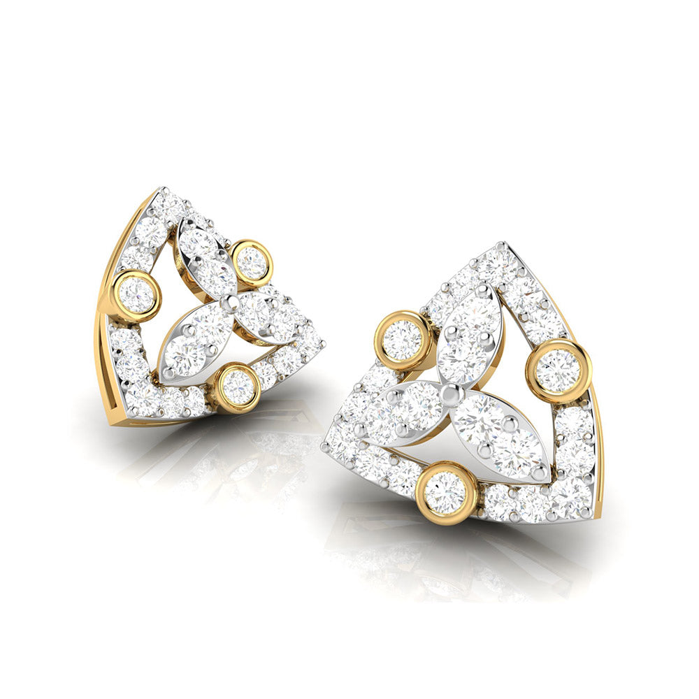 Latest earrings design Triage Lab Grown Diamond Earrings Fiona Diamonds