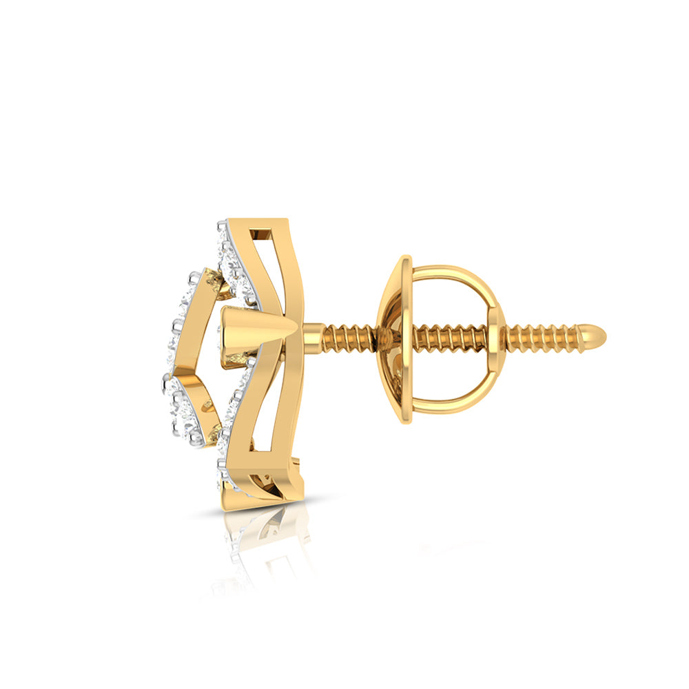 Latest earrings design Triage Lab Grown Diamond Earrings Fiona Diamonds