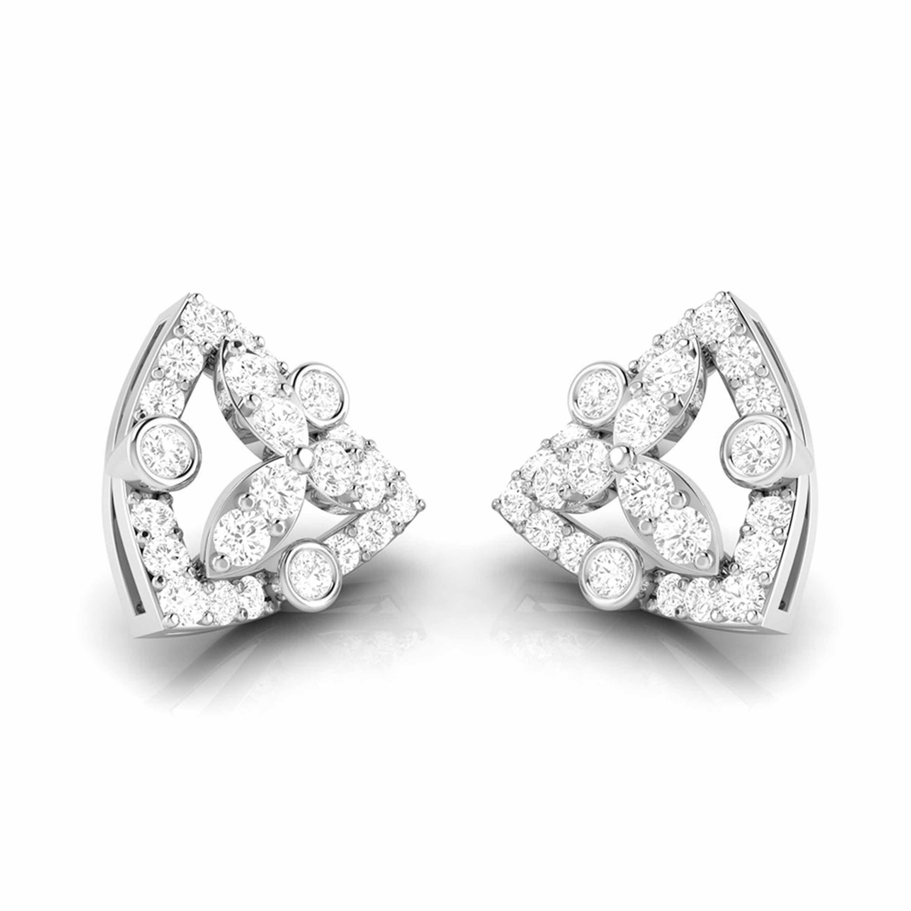 Latest earrings design Triage Lab Grown Diamond Earrings Fiona Diamonds