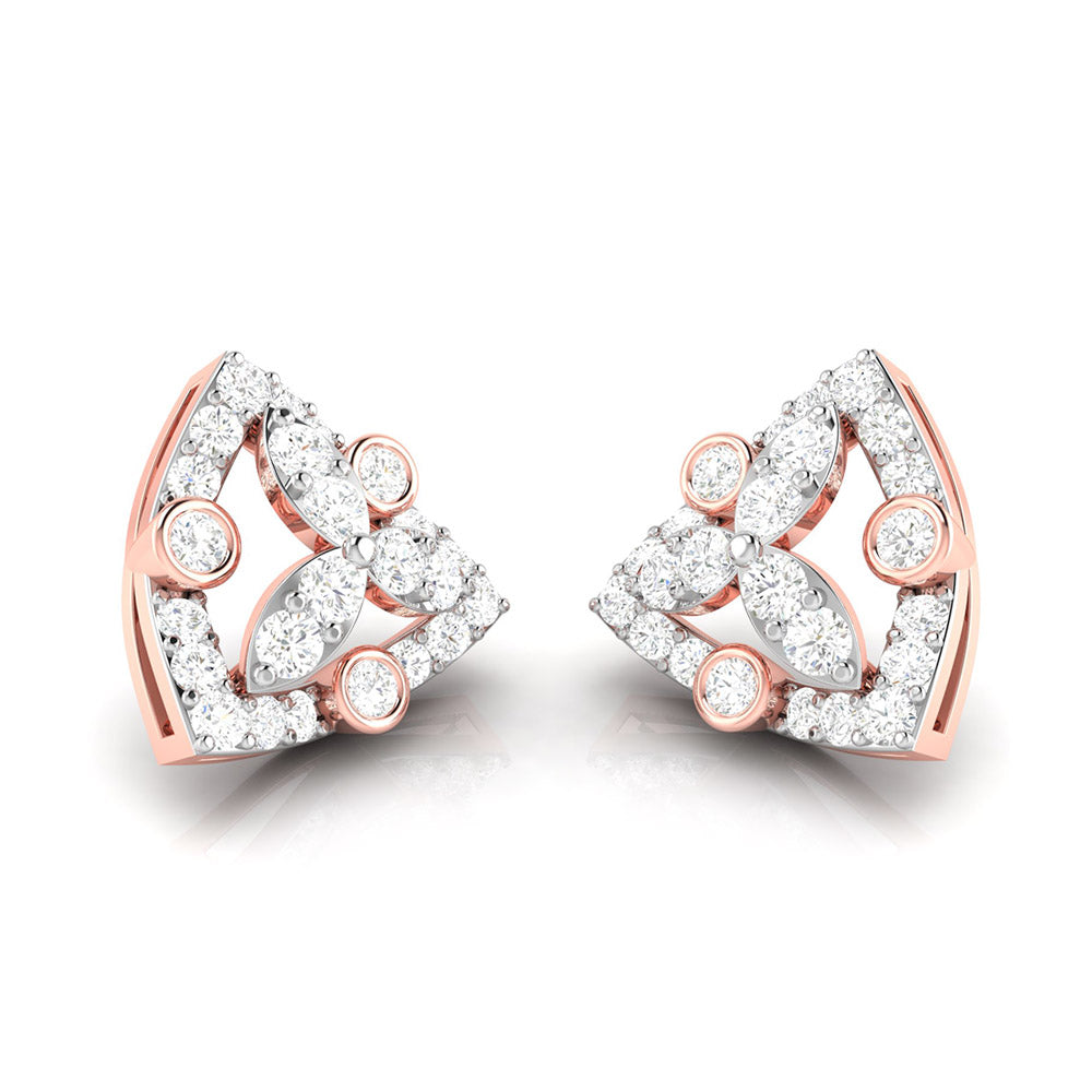Latest earrings design Triage Lab Grown Diamond Earrings Fiona Diamonds