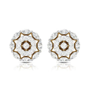 Earrings flower design Bluesy Lab Grown Diamond Earrings Fiona Diamonds