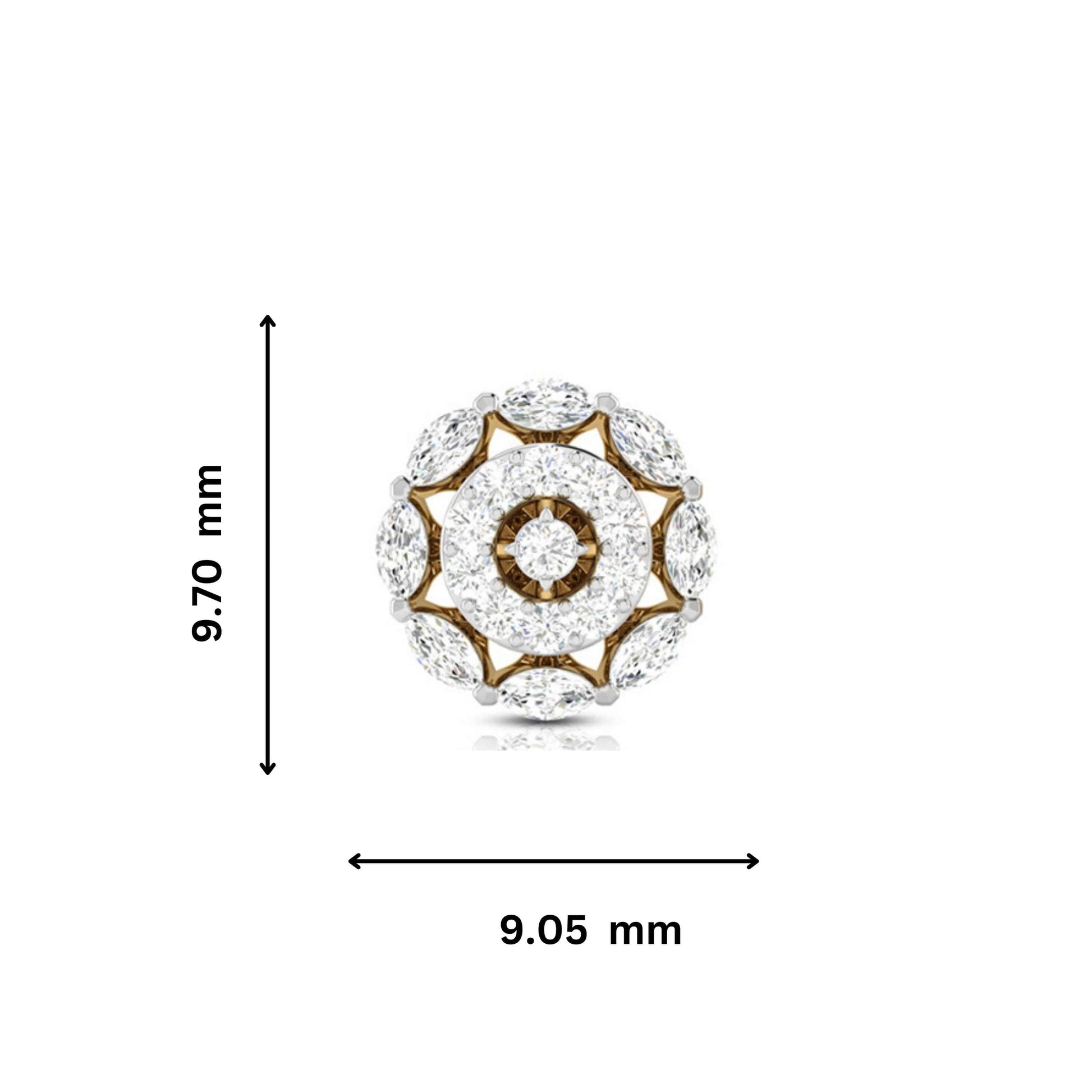 Earrings flower design Bluesy Lab Grown Diamond Earrings Fiona Diamonds