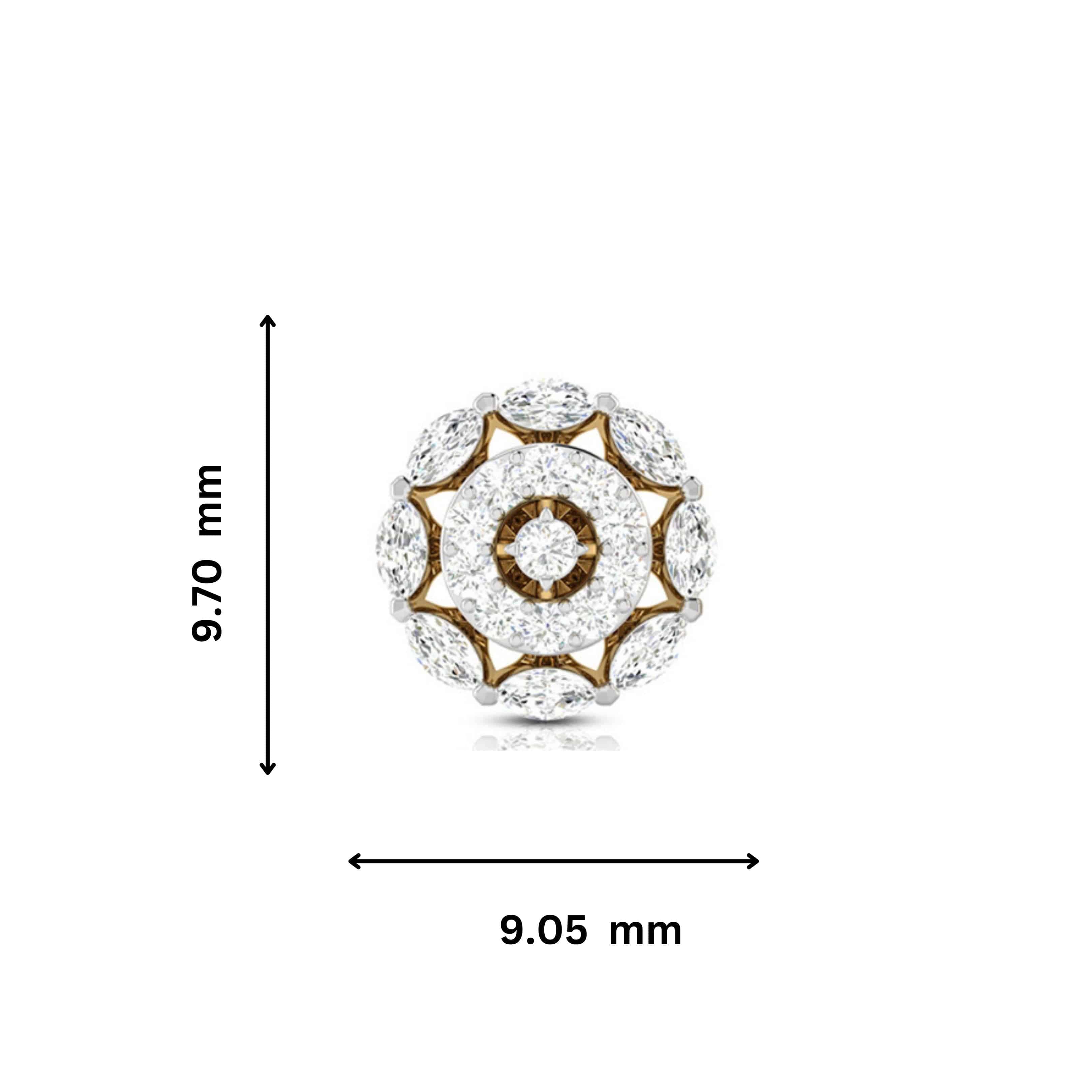 Earrings flower design Bluesy Lab Grown Diamond Earrings Fiona Diamonds