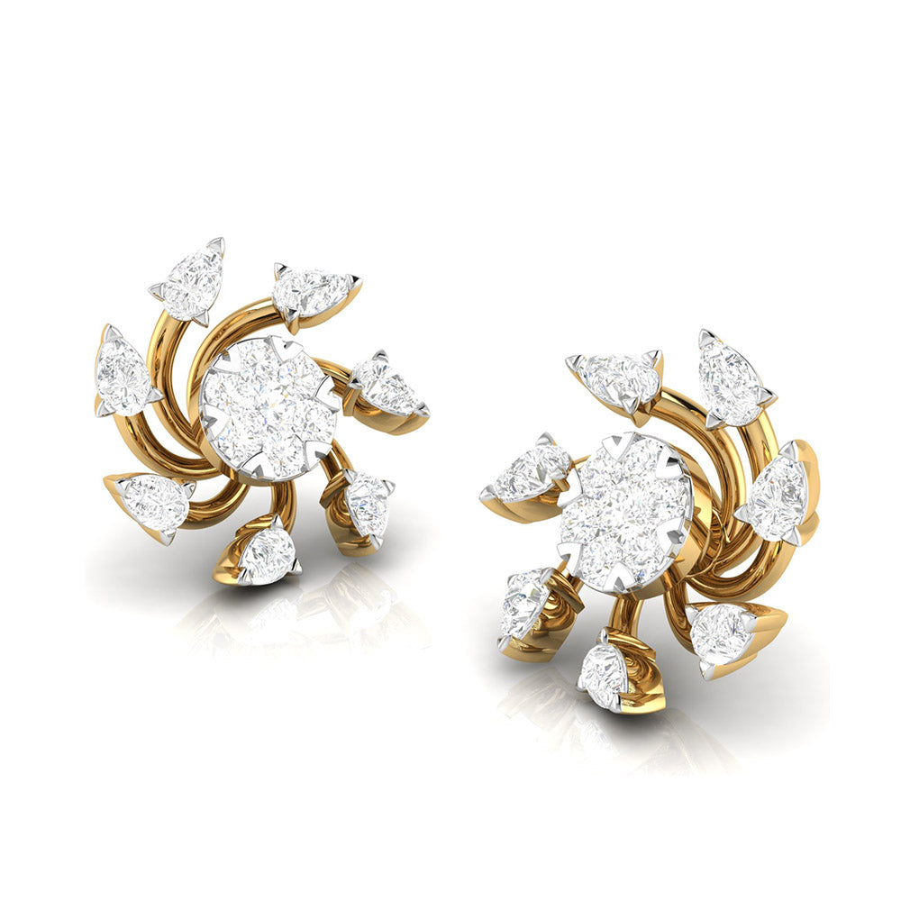 Load image into Gallery viewer, Designer earrings collection Anemone Lab Grown Diamond Earrings Fiona Diamonds
