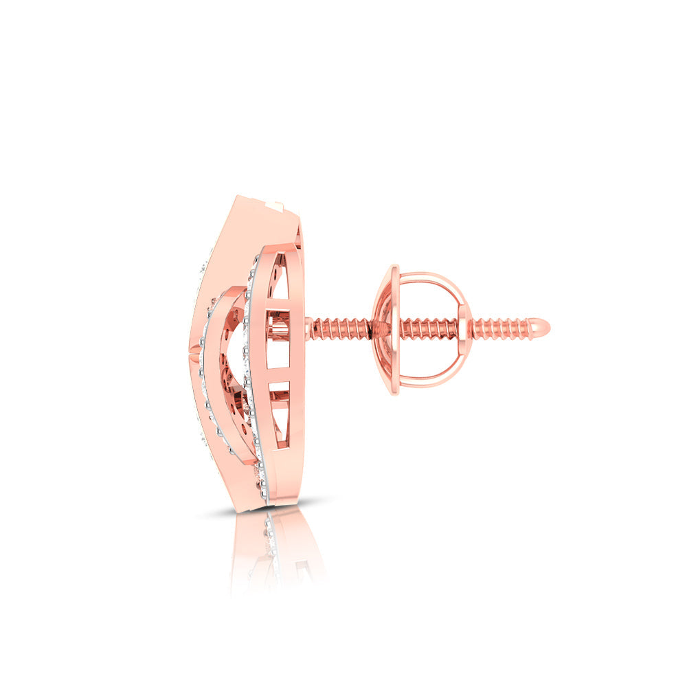 Small earrings design Futuristic Lab Grown Diamond Earrings Fiona Diamonds