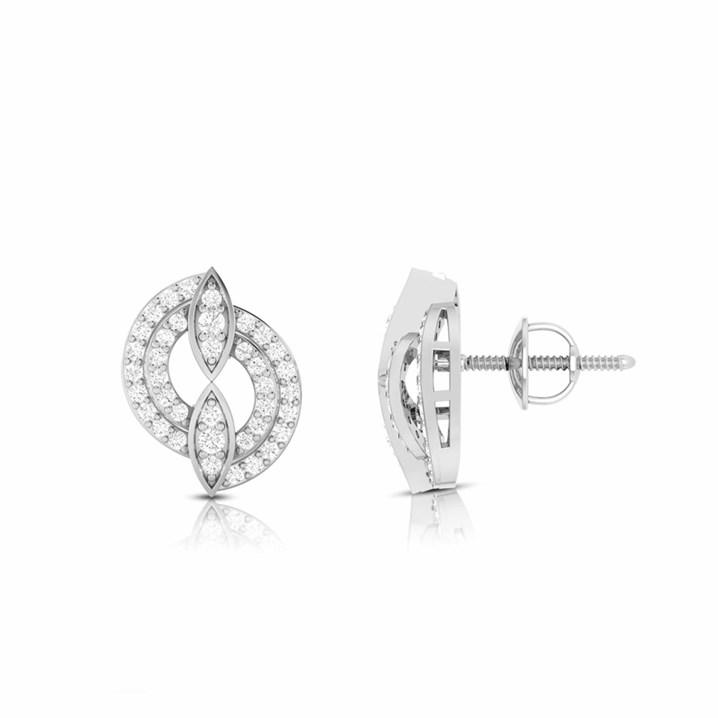 Small earrings design Futuristic Lab Grown Diamond Earrings Fiona Diamonds