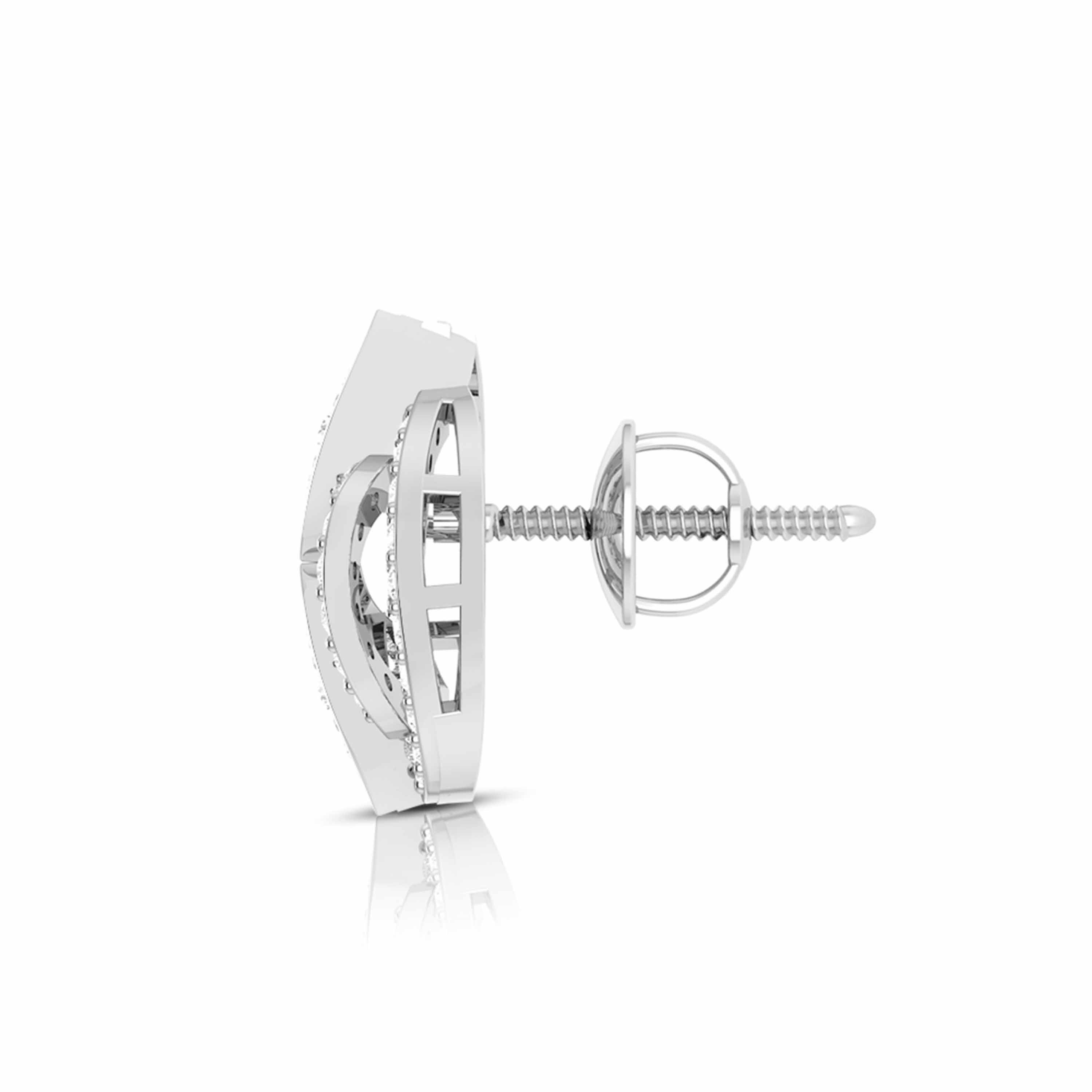 Small earrings design Futuristic Lab Grown Diamond Earrings Fiona Diamonds