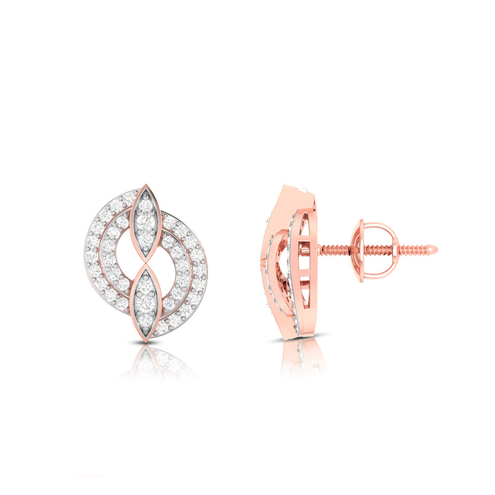 Small earrings design Futuristic Lab Grown Diamond Earrings Fiona Diamonds