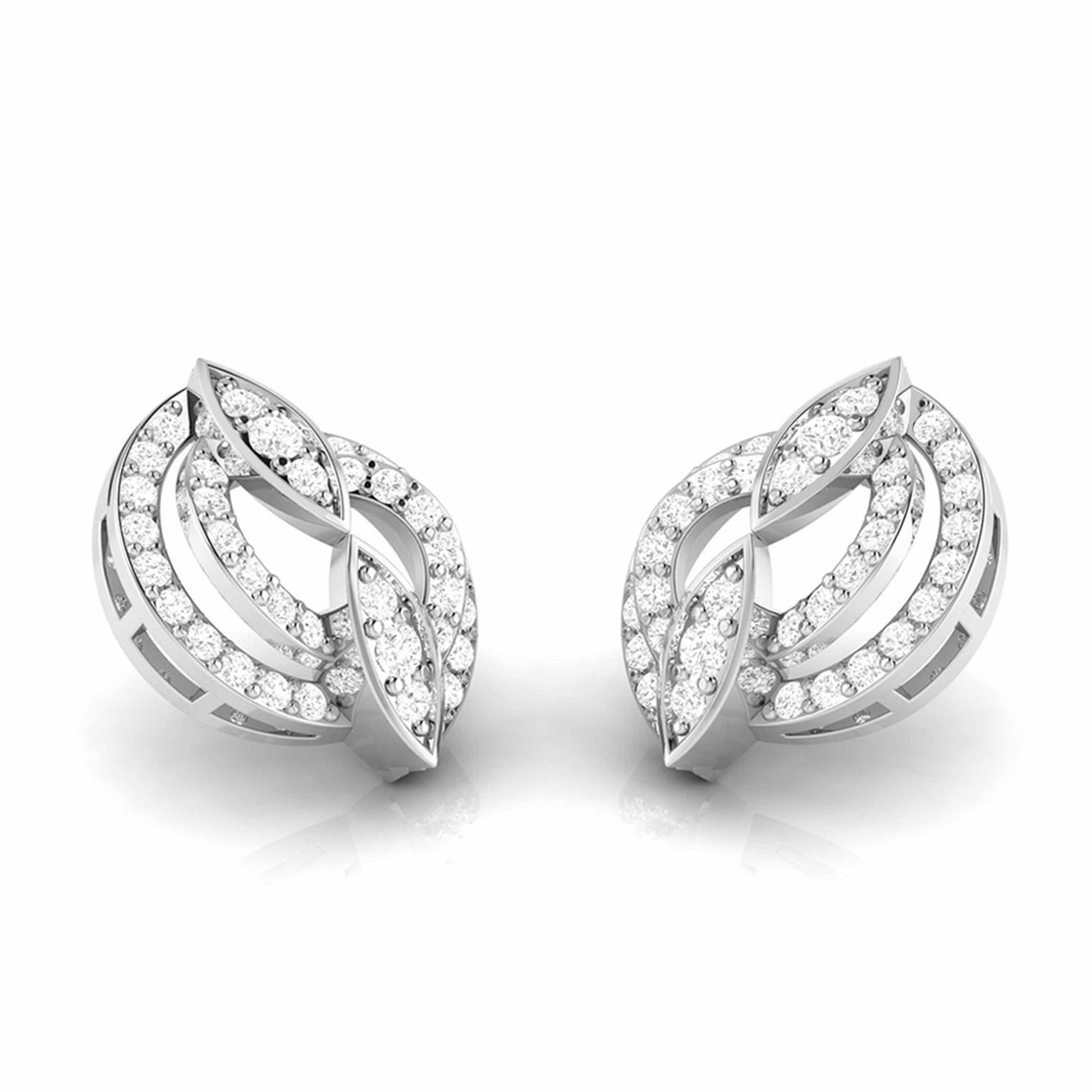 Small earrings design Futuristic Lab Grown Diamond Earrings Fiona Diamonds