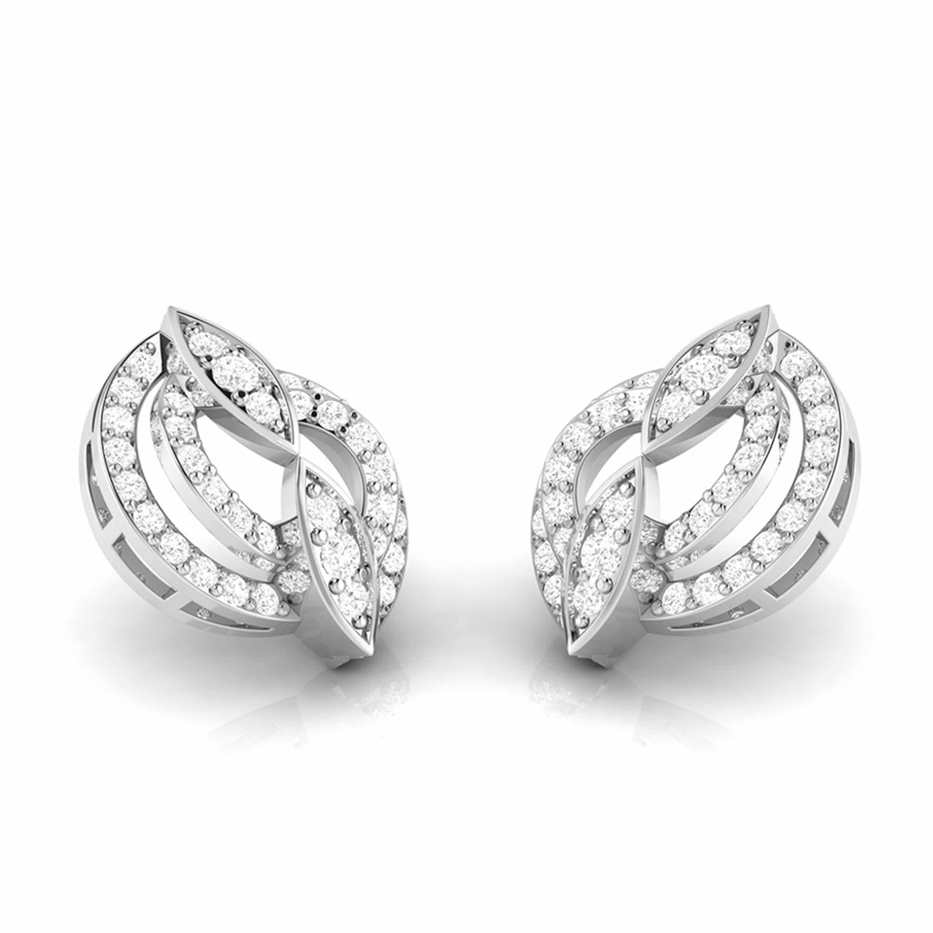 Small earrings design Futuristic Lab Grown Diamond Earrings Fiona Diamonds