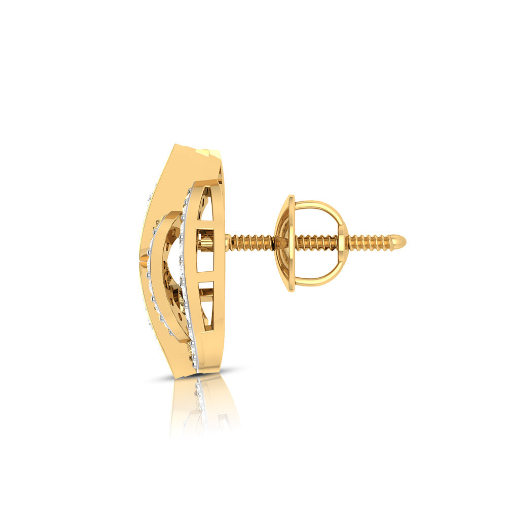 Small earrings design Futuristic Lab Grown Diamond Earrings Fiona Diamonds