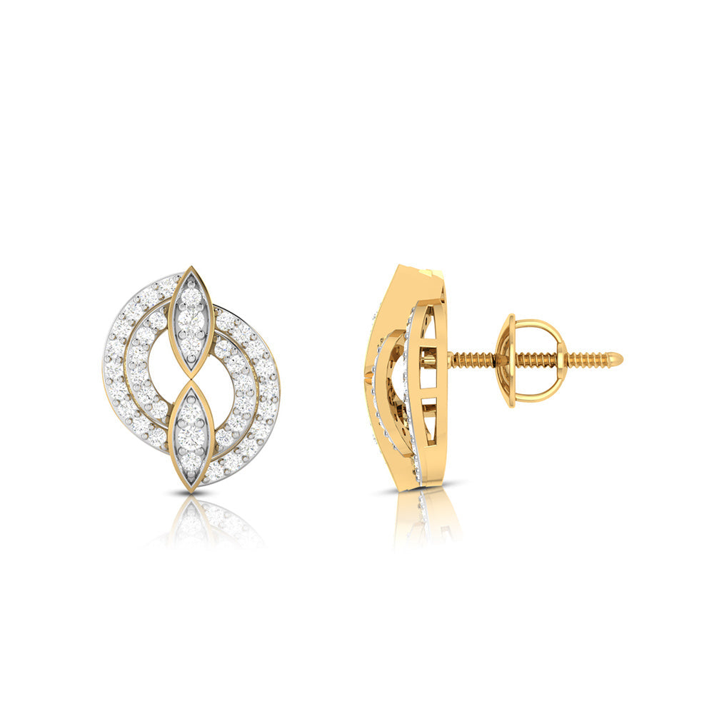 Small earrings design Futuristic Lab Grown Diamond Earrings Fiona Diamonds