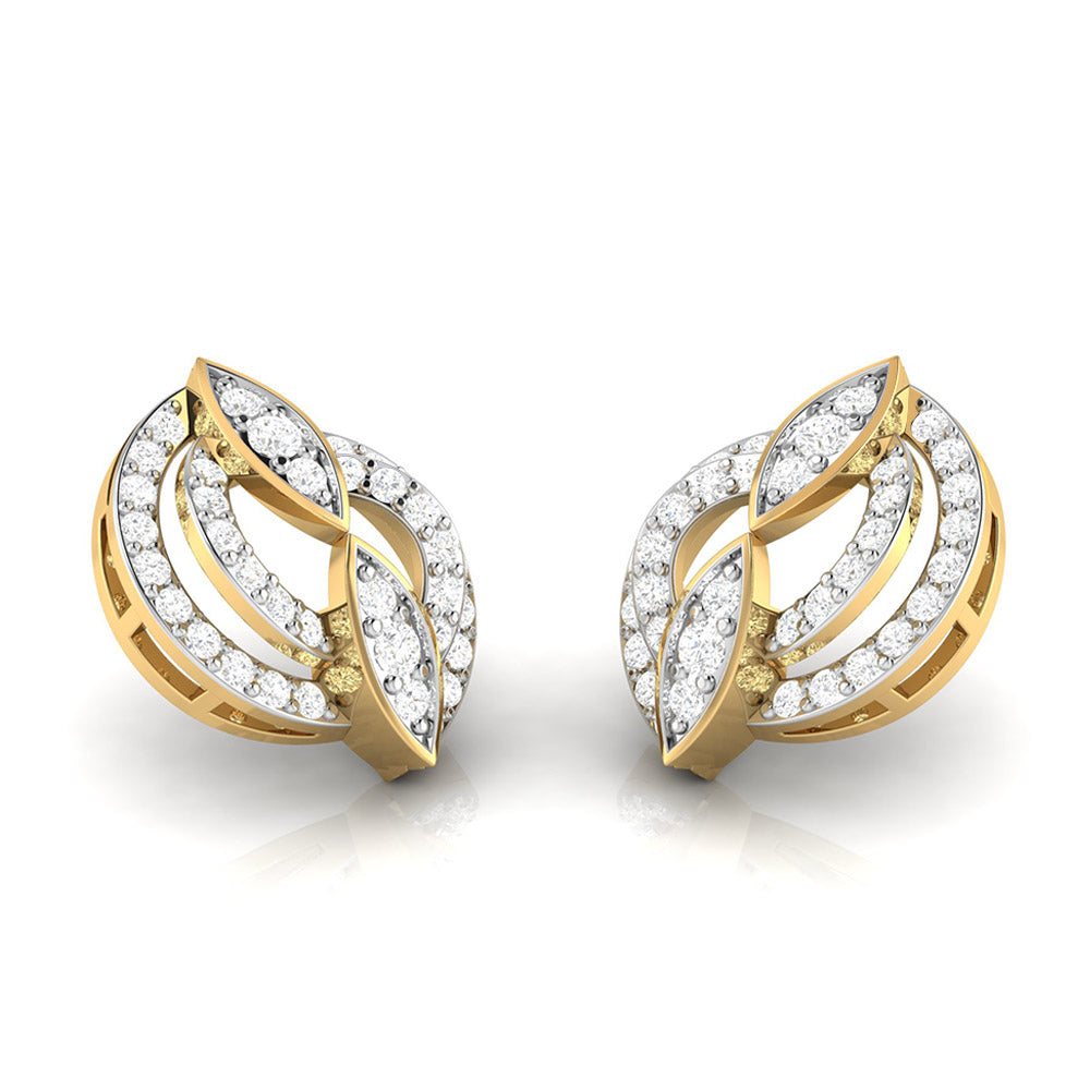 Small earrings design Futuristic Lab Grown Diamond Earrings Fiona Diamonds