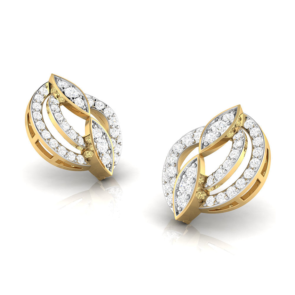 Small earrings design Futuristic Lab Grown Diamond Earrings Fiona Diamonds