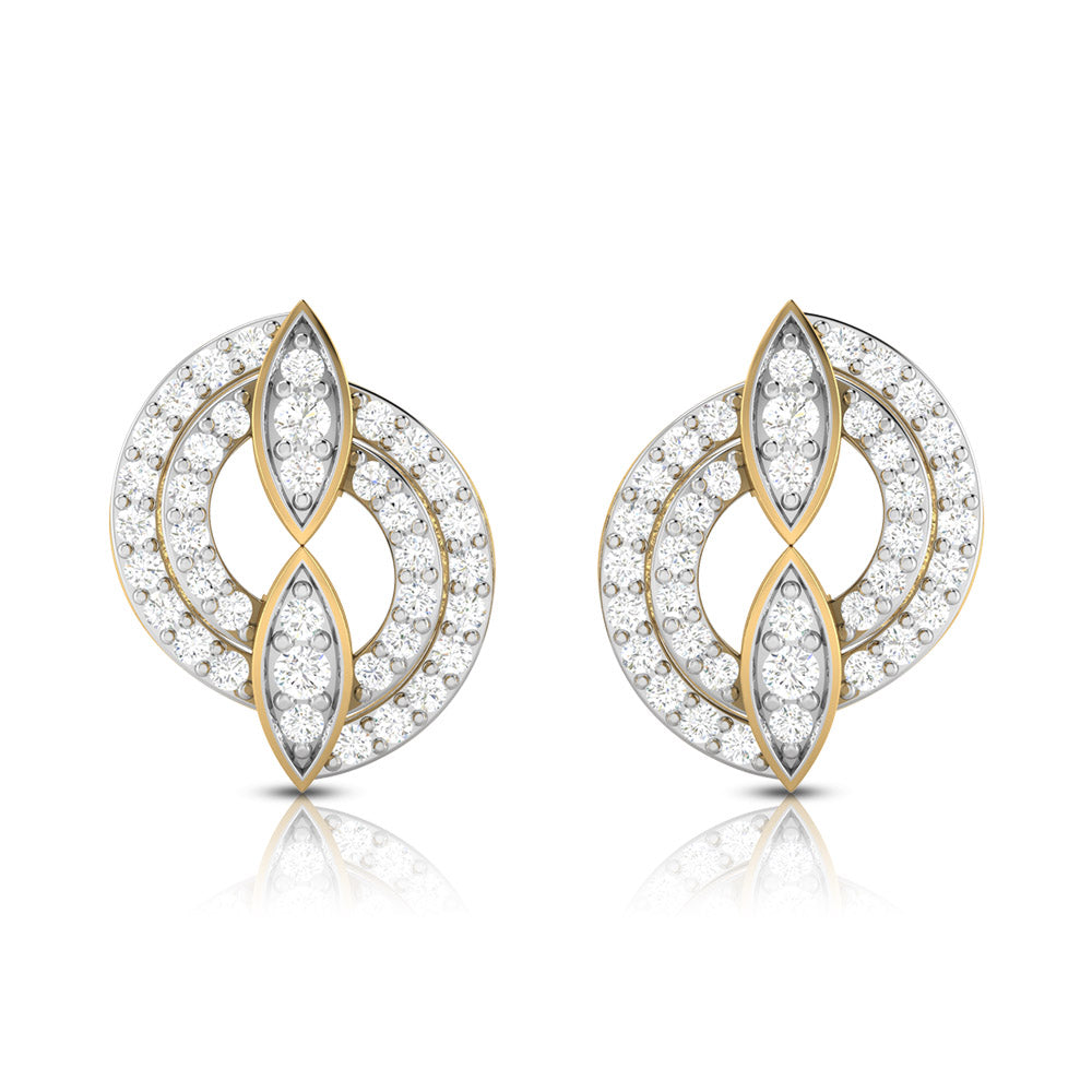 Small earrings design Futuristic Lab Grown Diamond Earrings Fiona Diamonds