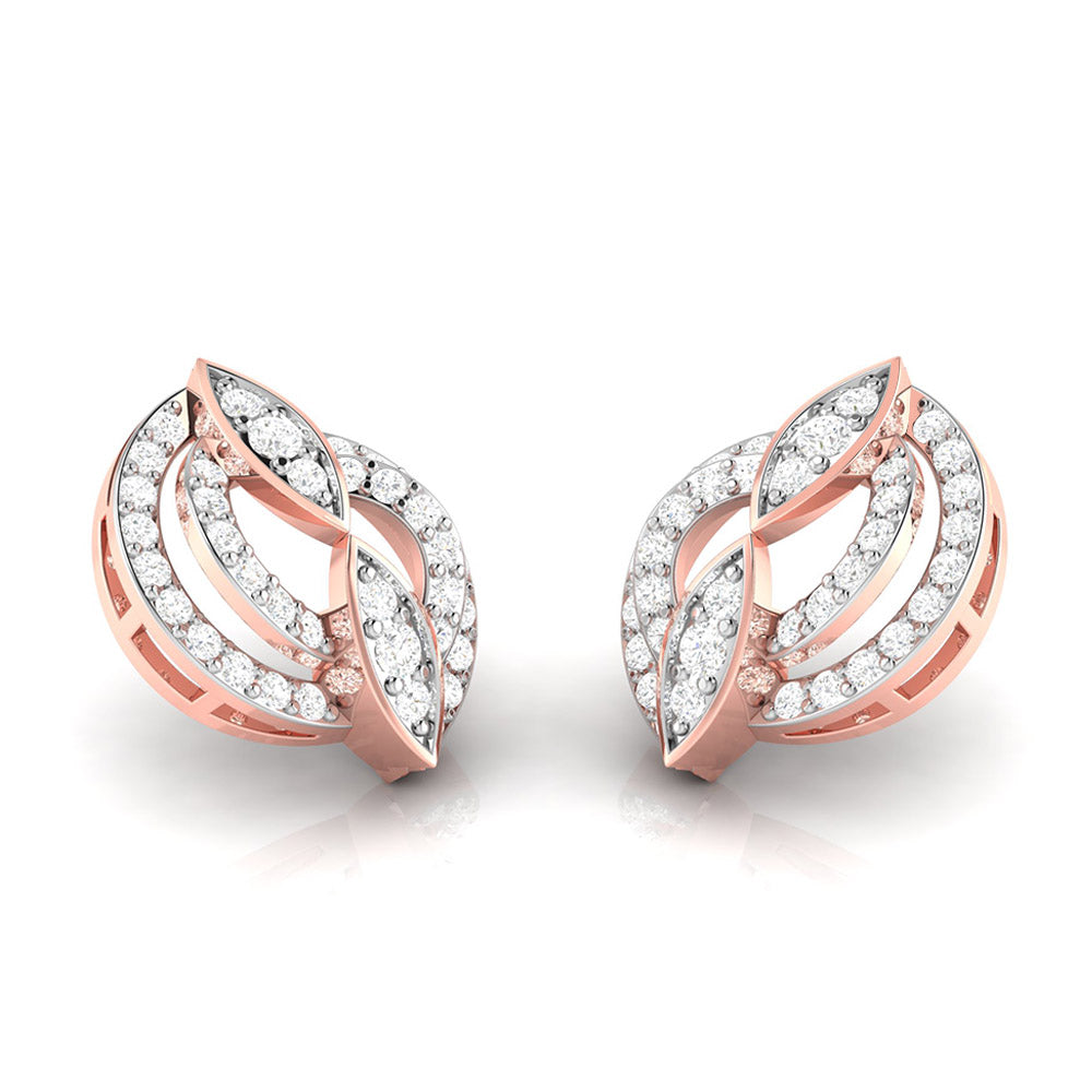 Small earrings design Futuristic Lab Grown Diamond Earrings Fiona Diamonds