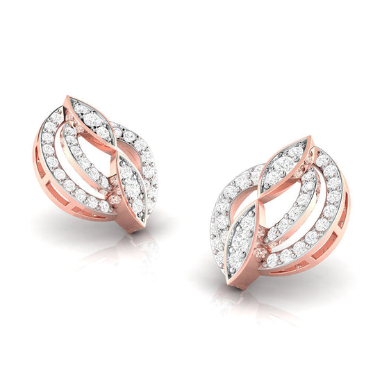 Small earrings design Futuristic Lab Grown Diamond Earrings Fiona Diamonds