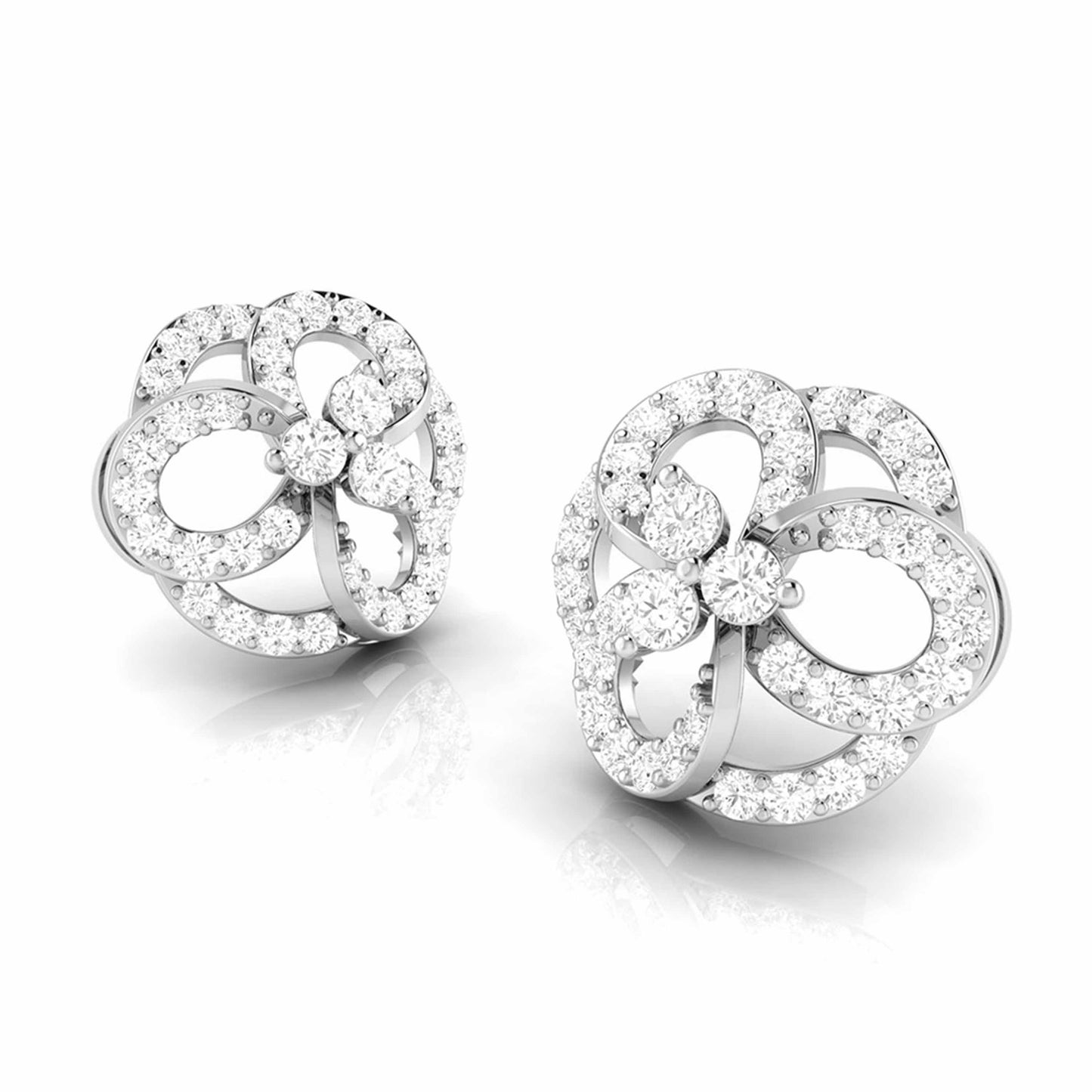 Earrings flower design Blaring Lab Grown Diamond Earrings Fiona Diamonds