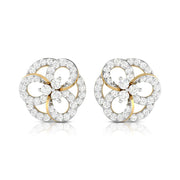 Earrings flower design Blaring Lab Grown Diamond Earrings Fiona Diamonds