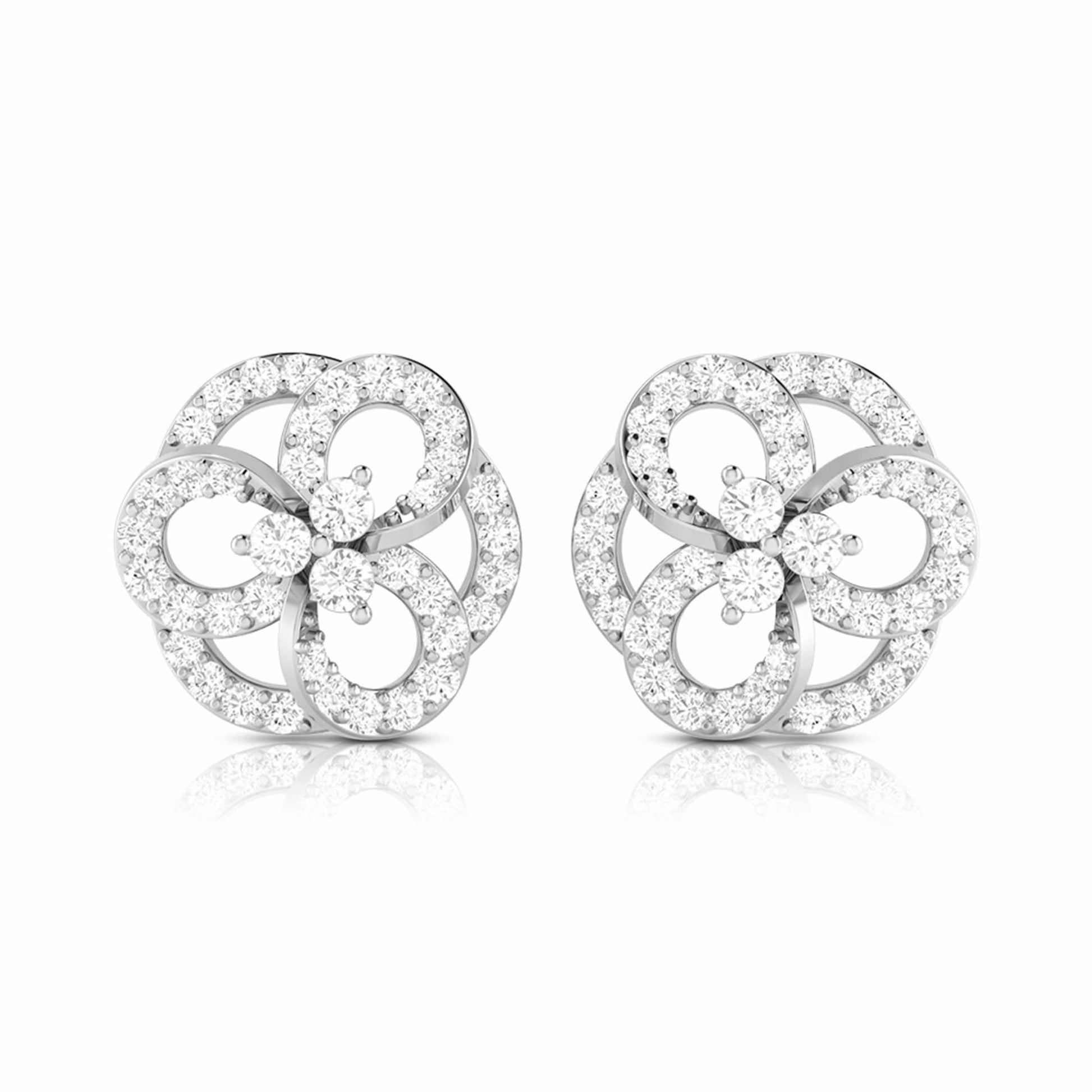 Earrings flower design Blaring Lab Grown Diamond Earrings Fiona Diamonds