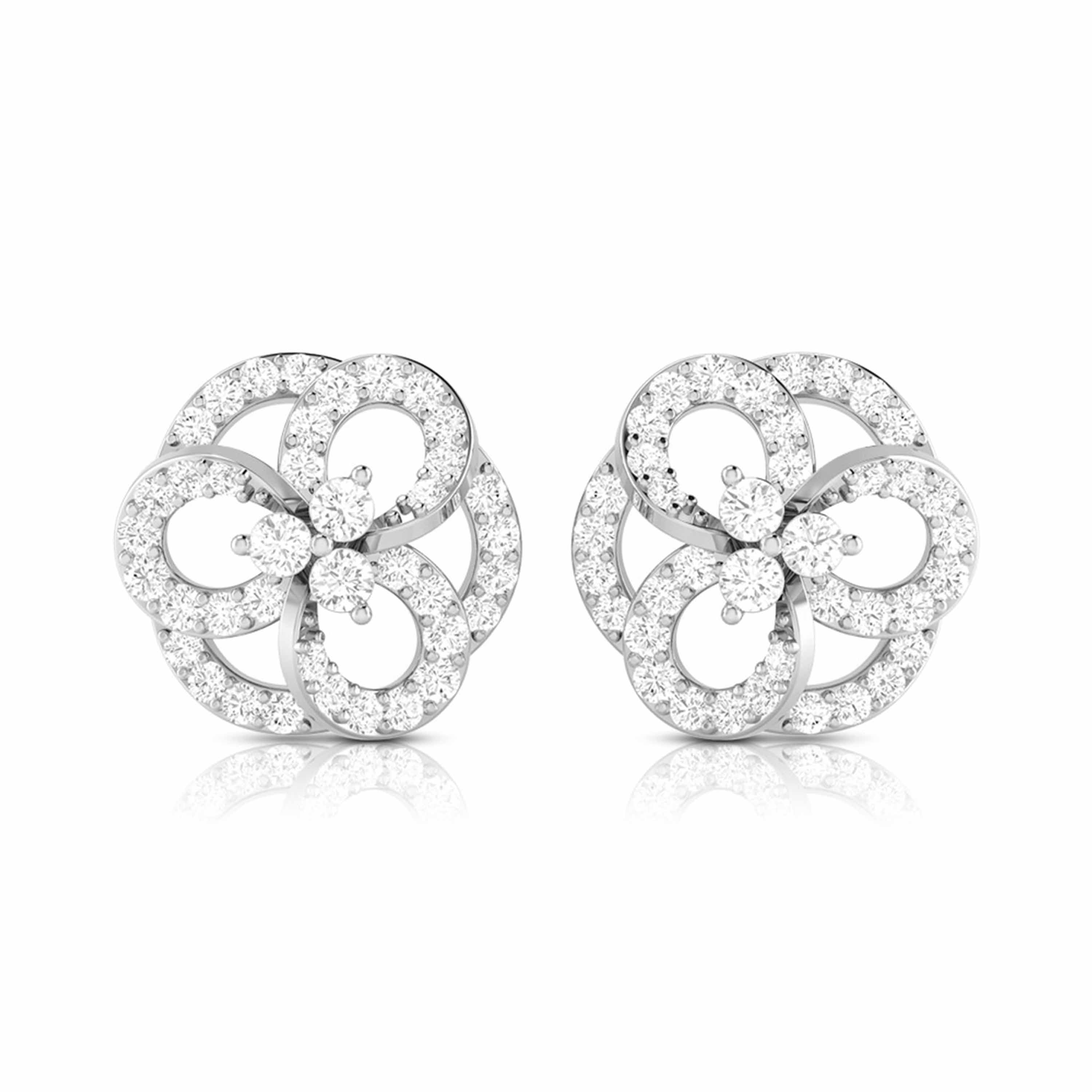 Earrings flower design Blaring Lab Grown Diamond Earrings Fiona Diamonds
