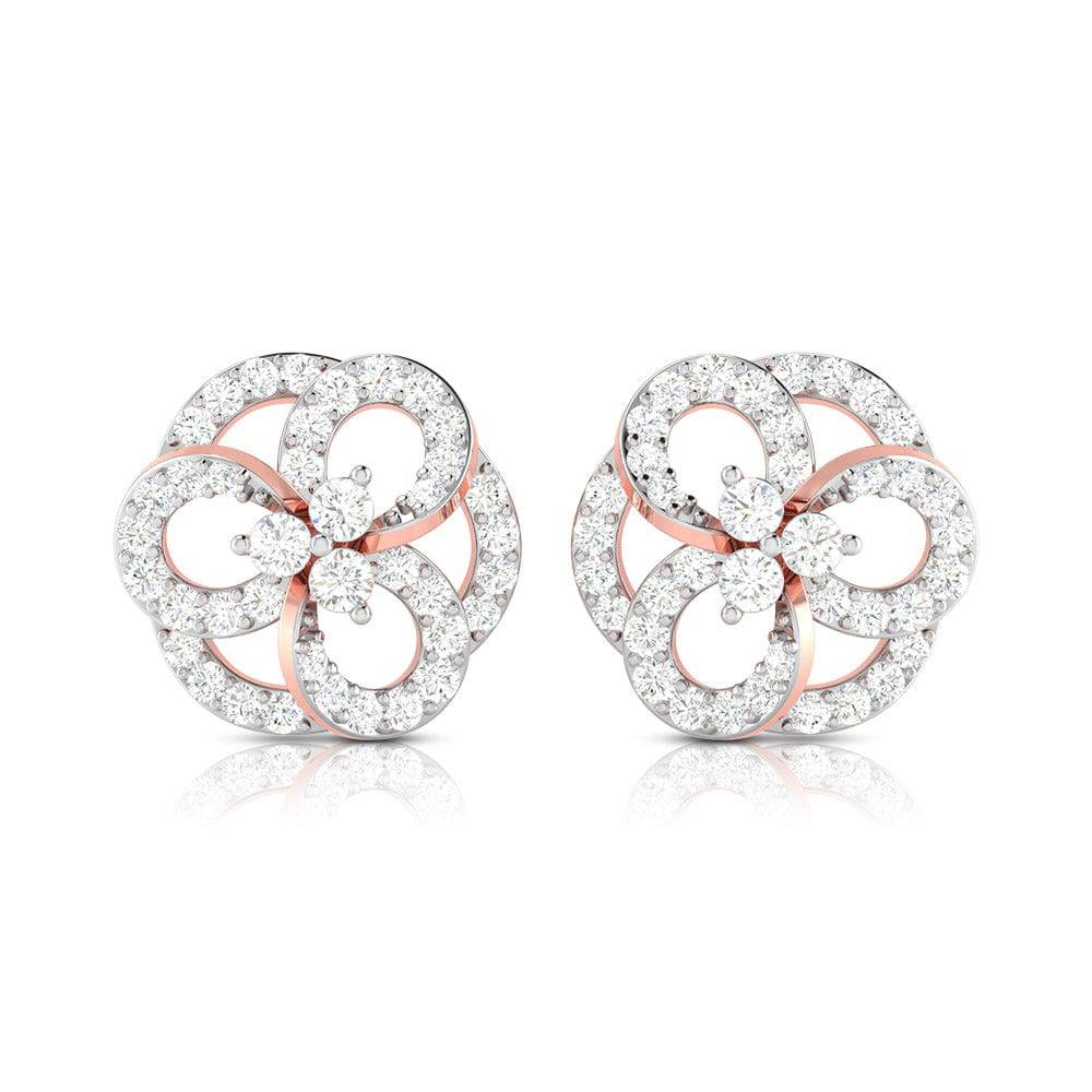Earrings flower design Blaring Lab Grown Diamond Earrings Fiona Diamonds
