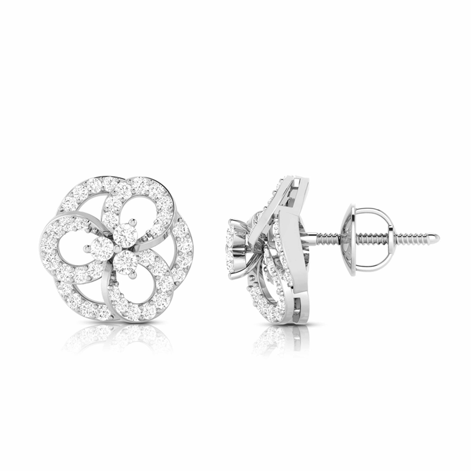 Earrings flower design Blaring Lab Grown Diamond Earrings Fiona Diamonds