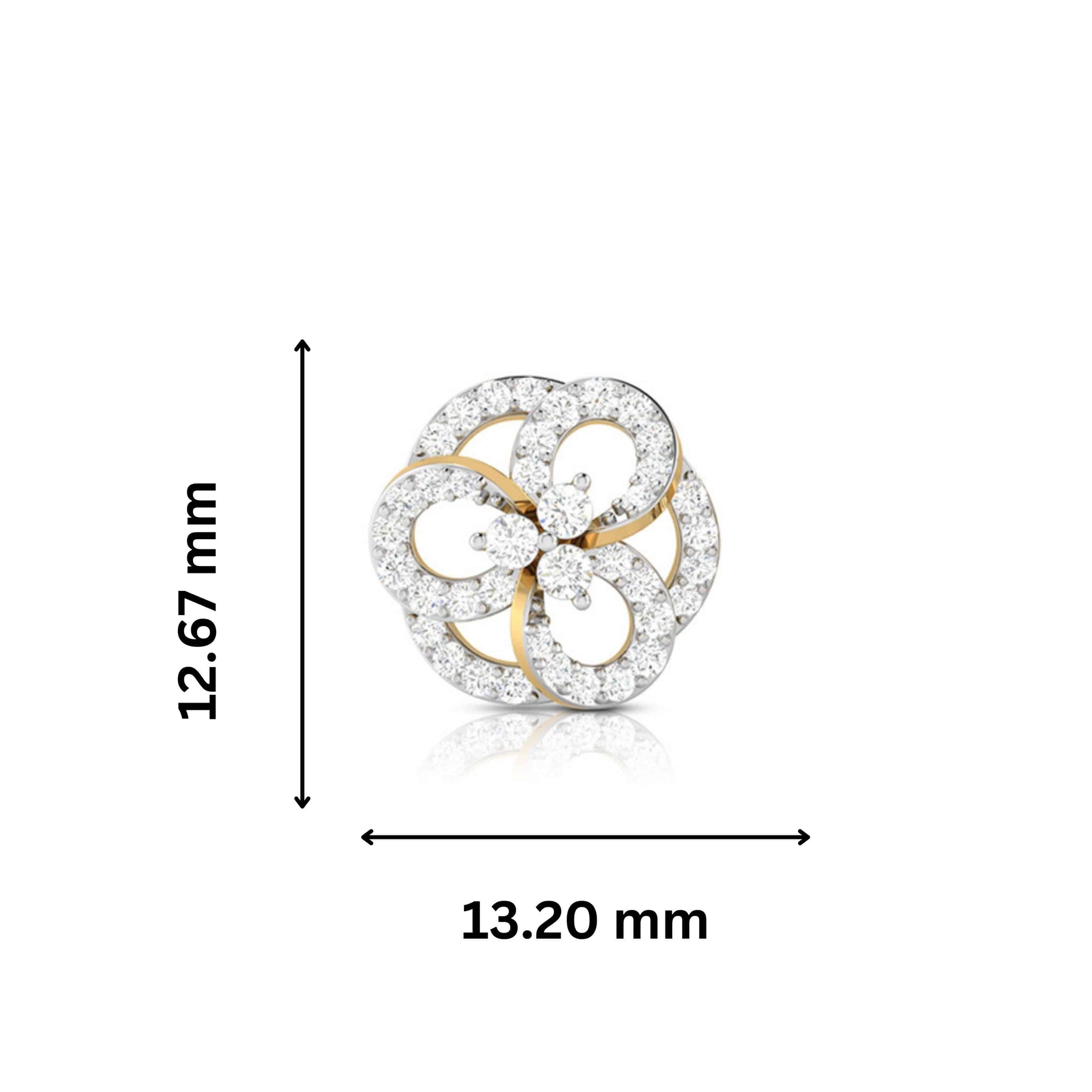 Earrings flower design Blaring Lab Grown Diamond Earrings Fiona Diamonds