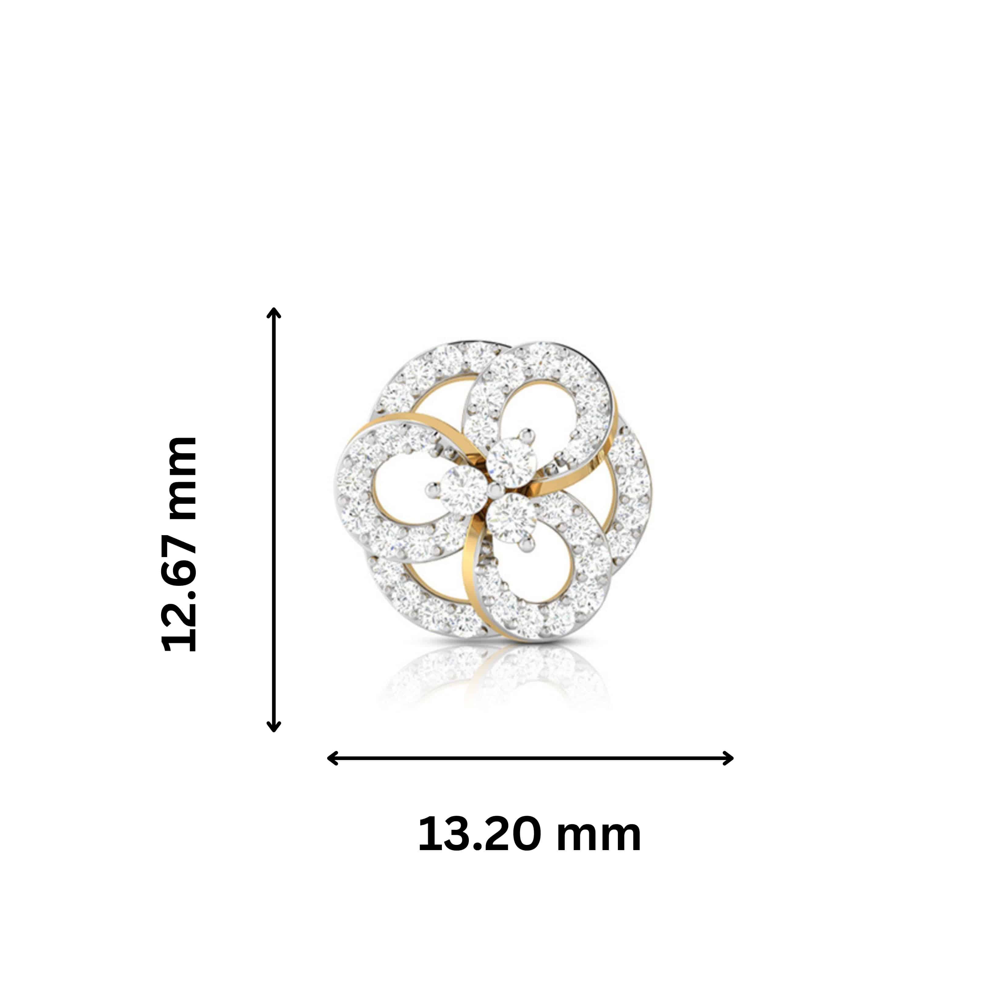 Earrings flower design Blaring Lab Grown Diamond Earrings Fiona Diamonds