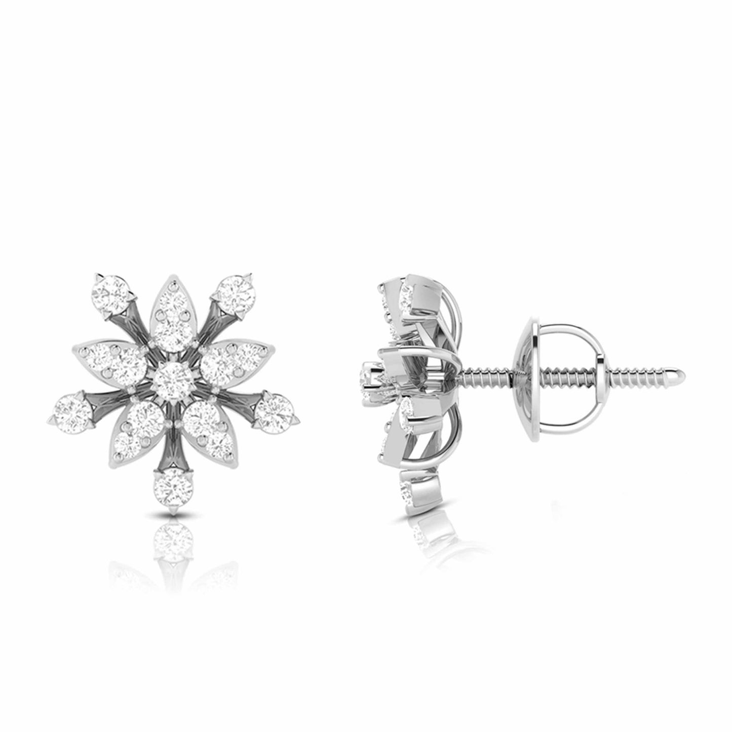 Earrings flower design Asteroids Lab Grown Diamond Earrings Fiona Diamonds