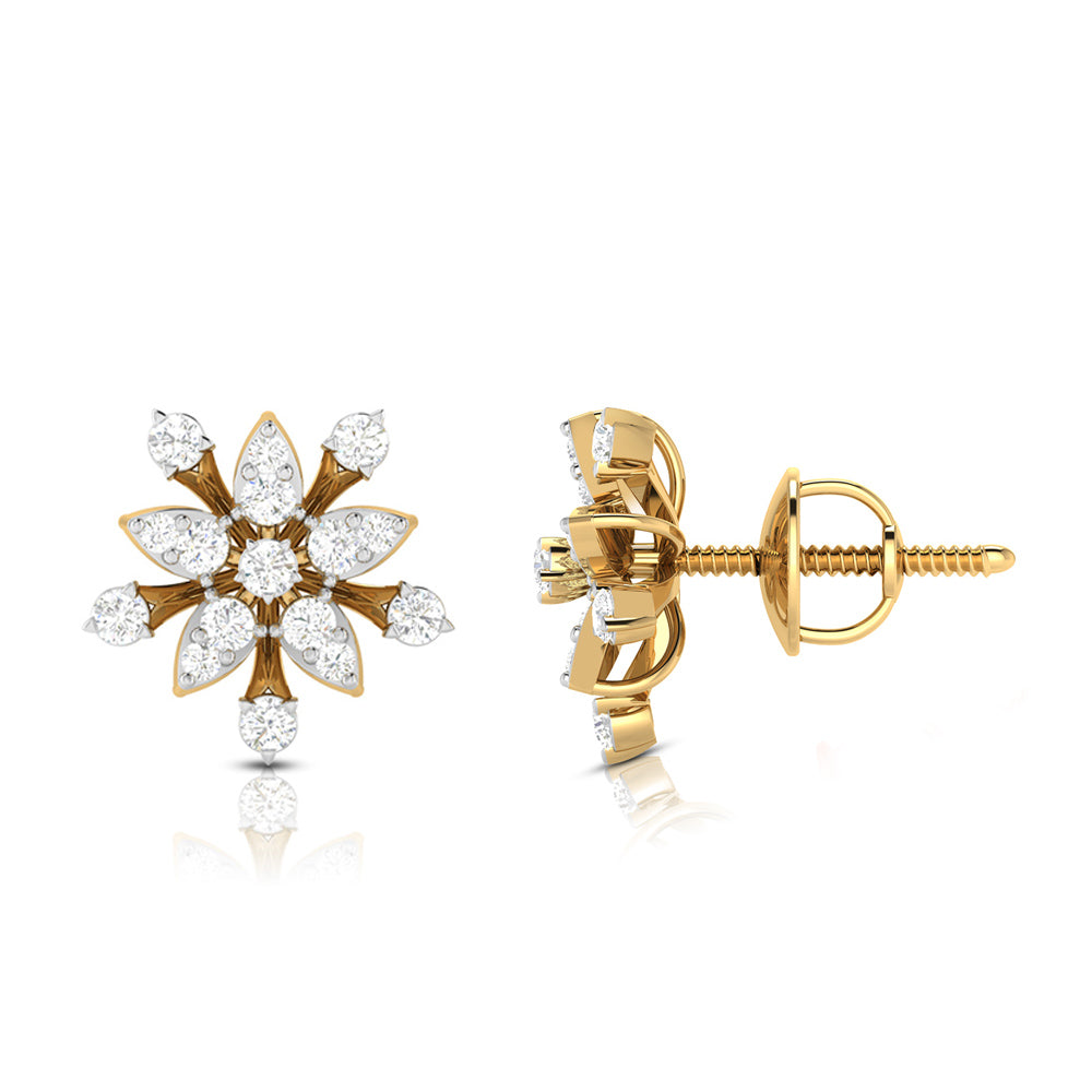 Earrings flower design Asteroids Lab Grown Diamond Earrings Fiona Diamonds
