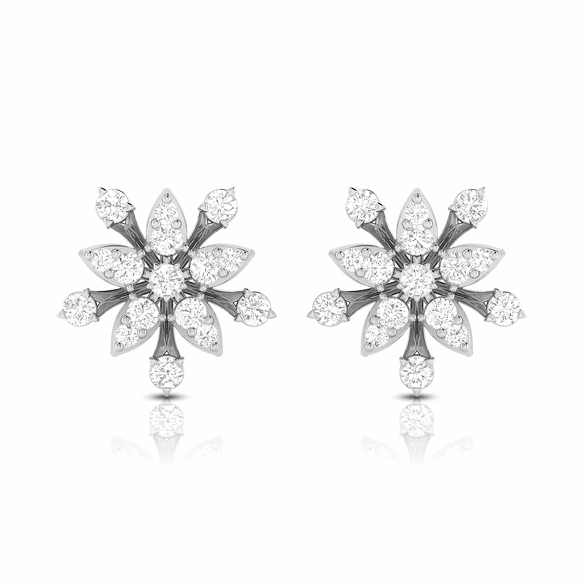 Earrings flower design Asteroids Lab Grown Diamond Earrings Fiona Diamonds