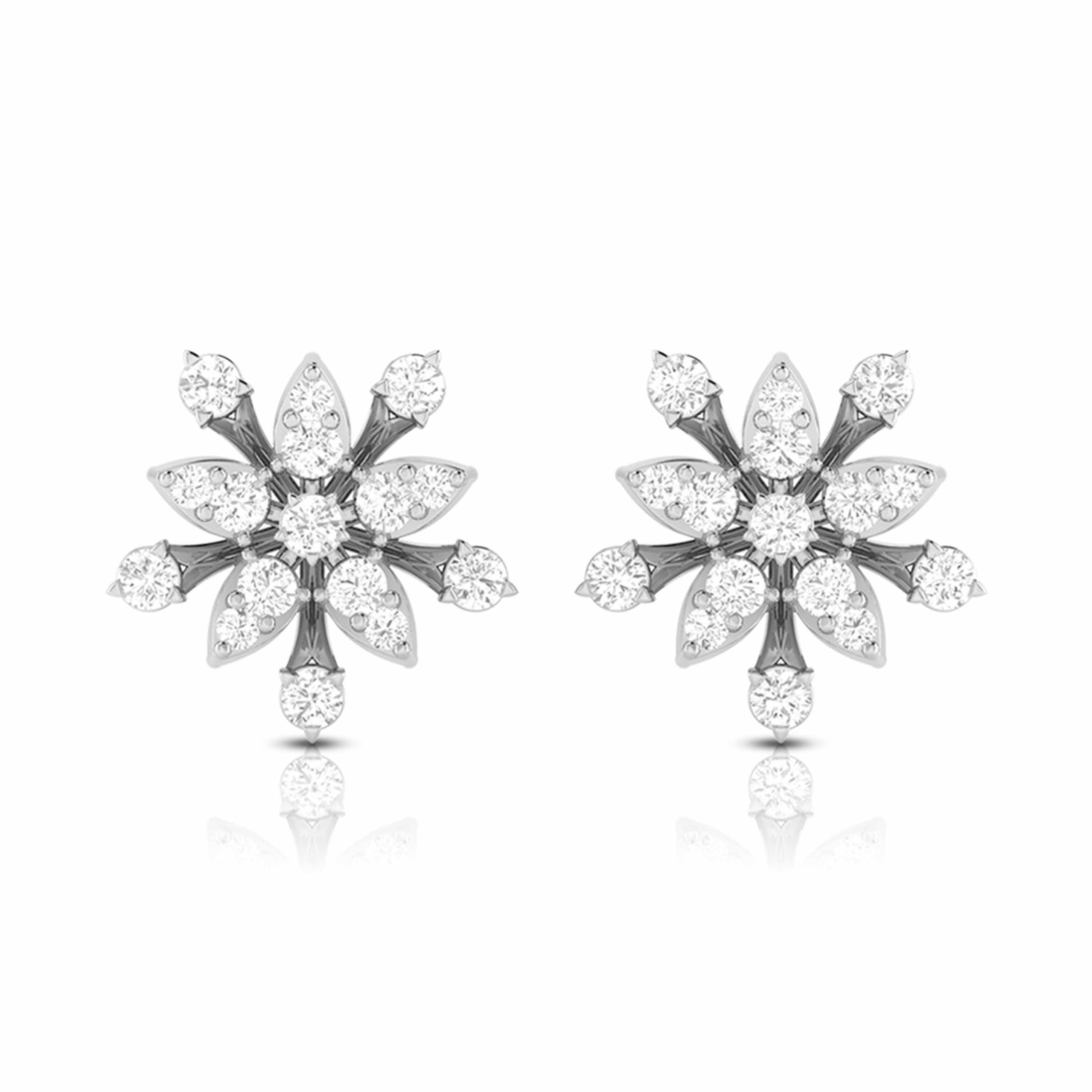 Earrings flower design Asteroids Lab Grown Diamond Earrings Fiona Diamonds