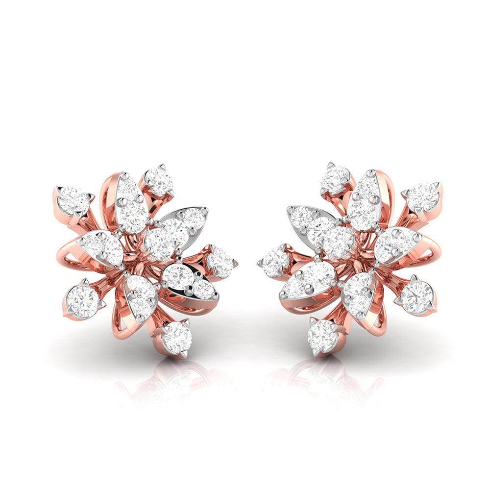 Load image into Gallery viewer, Earrings flower design Asteroids Lab Grown Diamond Earrings Fiona Diamonds
