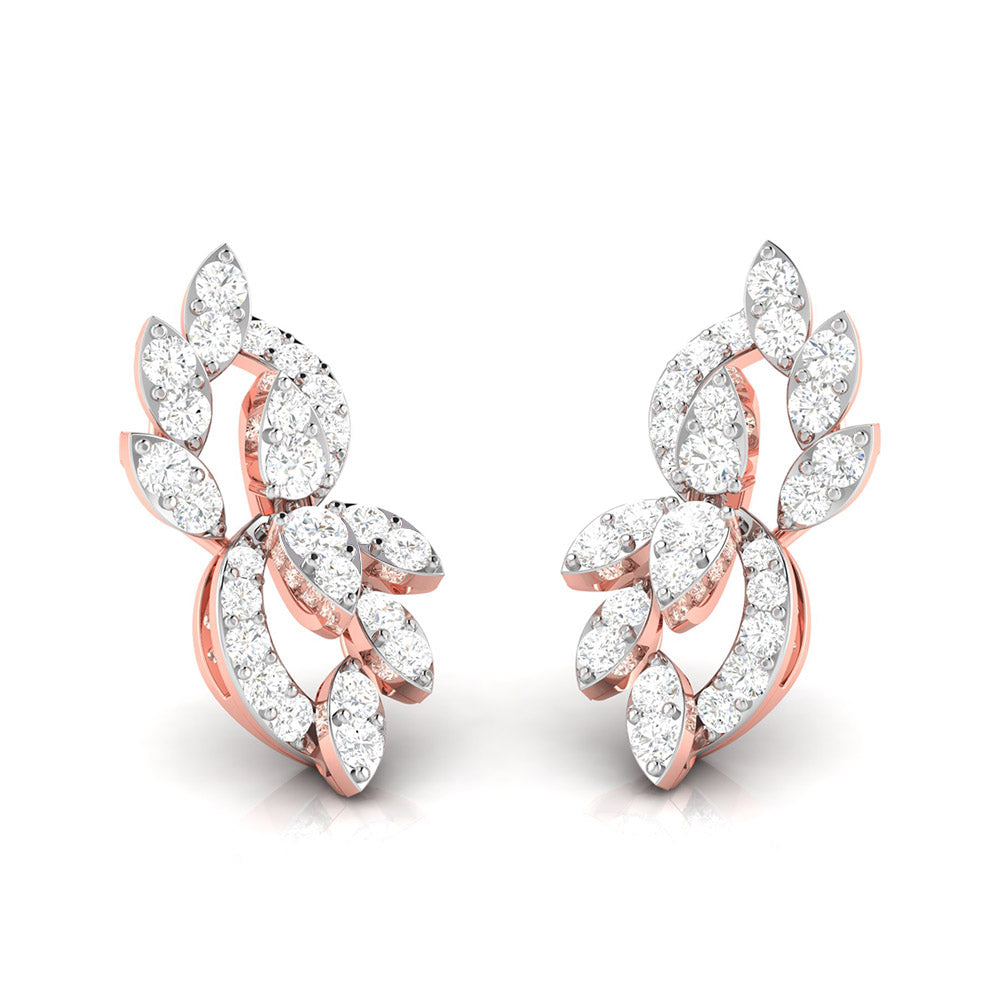 Latest earrings design Verdigris Lab Grown Diamond Earrings Fiona Diamonds