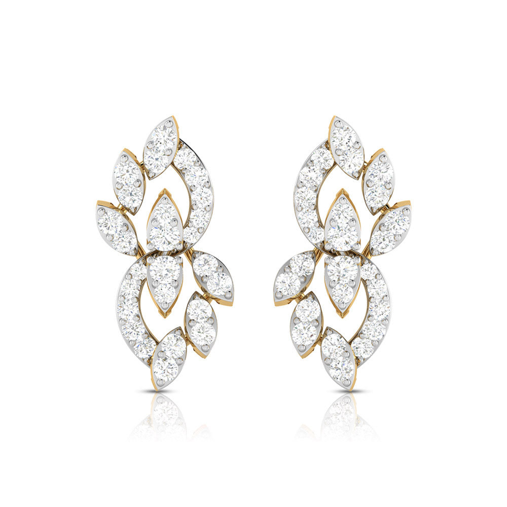 Latest earrings design Verdigris Lab Grown Diamond Earrings Fiona Diamonds