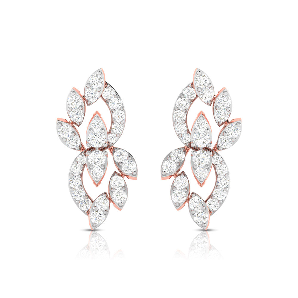 Latest earrings design Verdigris Lab Grown Diamond Earrings Fiona Diamonds