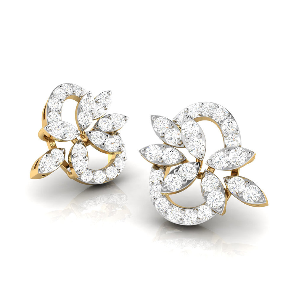 Designer earrings collection Malachite Lab Grown Diamond Earrings Fiona Diamonds