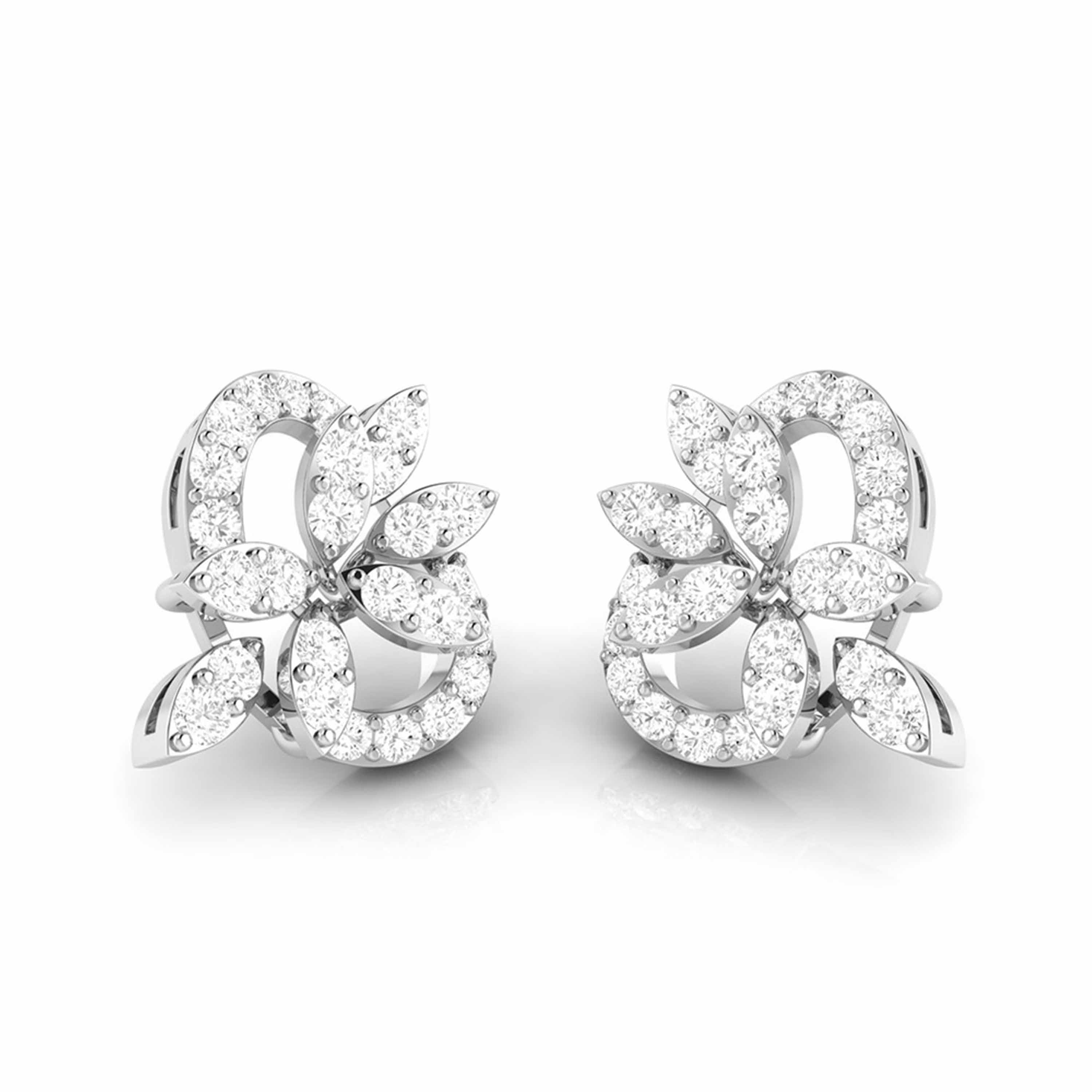 Designer earrings collection Malachite Lab Grown Diamond Earrings Fiona Diamonds