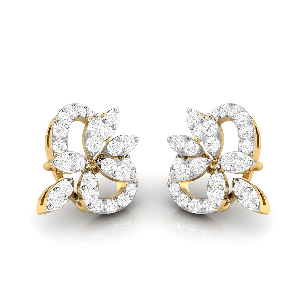 Designer earrings collection Malachite Lab Grown Diamond Earrings Fiona Diamonds