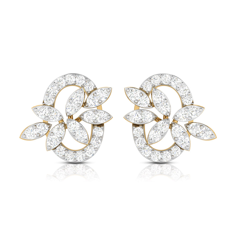 Designer earrings collection Malachite Lab Grown Diamond Earrings Fiona Diamonds