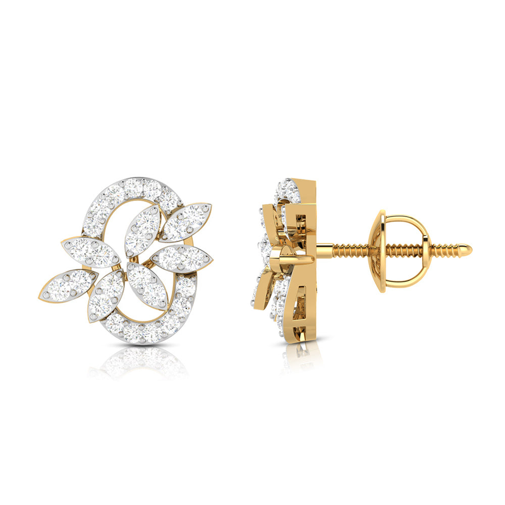 Designer earrings collection Malachite Lab Grown Diamond Earrings Fiona Diamonds
