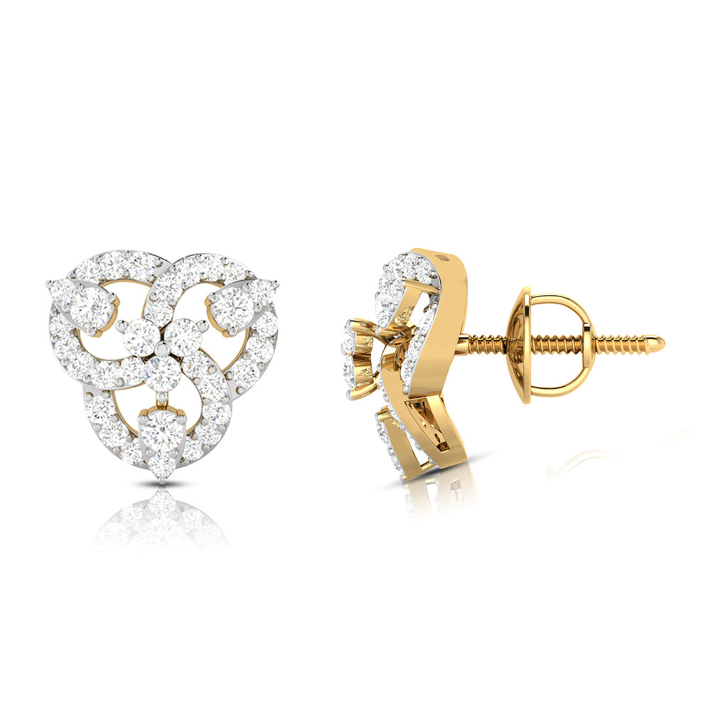 Small earrings design Seized Lab Grown Diamond Earrings Fiona Diamonds